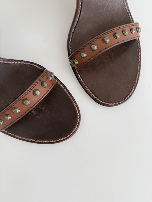 Saint Laurent Leather Sandals - sandały ze skóry