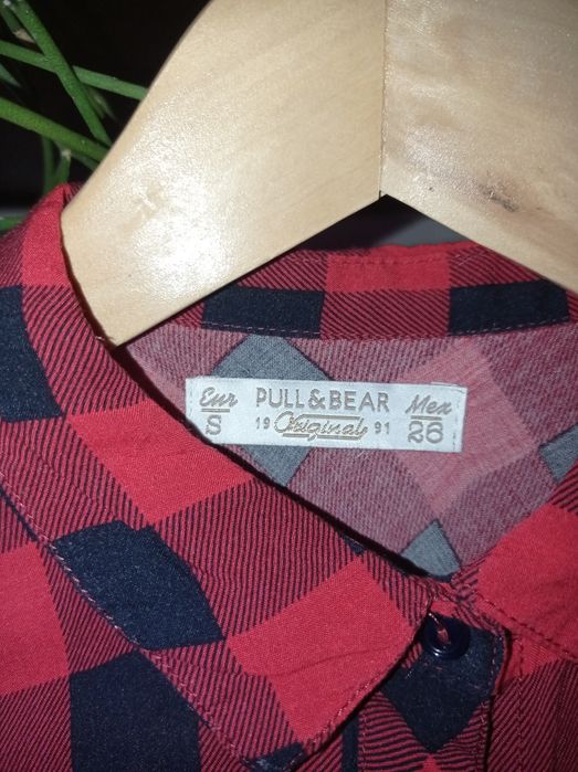 Kraciasta koszula marki Pull &Bear w rozmiarze S, 100% wiskoza!