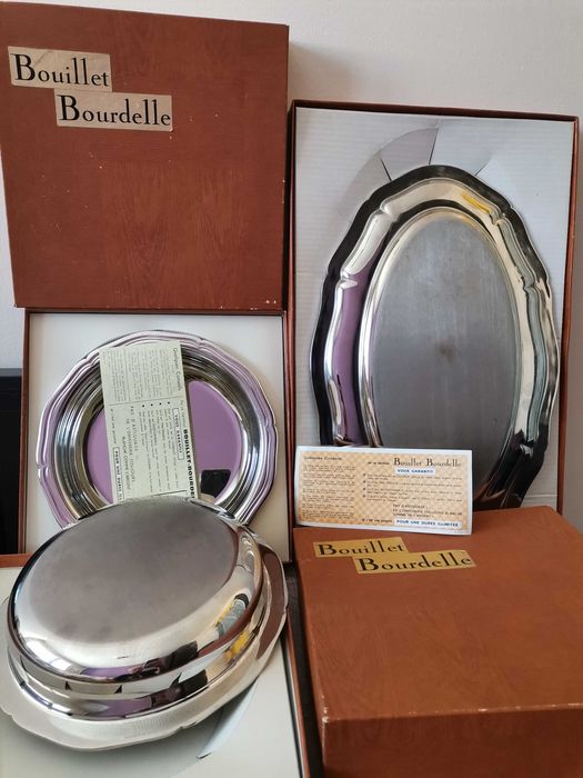 Półmisy BOUILLET BOURDELLE® Uginium lata 40-te XX wieku Francja