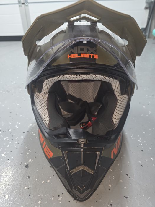 Kask crossowy z szybą NOX