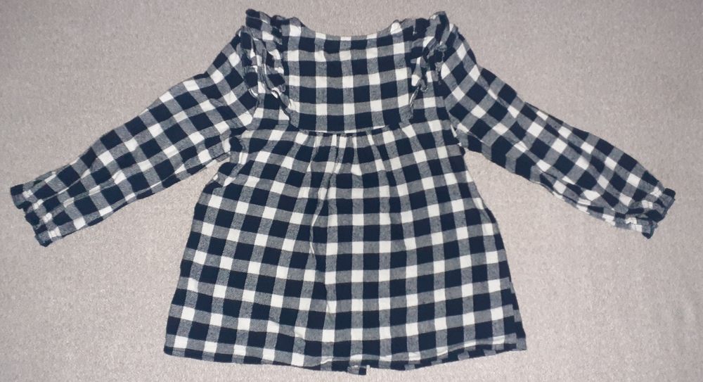 Bluzka tunika 92 H&M Pepco w kratkę 86