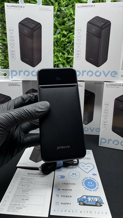 Мощный павербанк 30000 mAh 22,5W Proove Illuminator 2 с гарантией