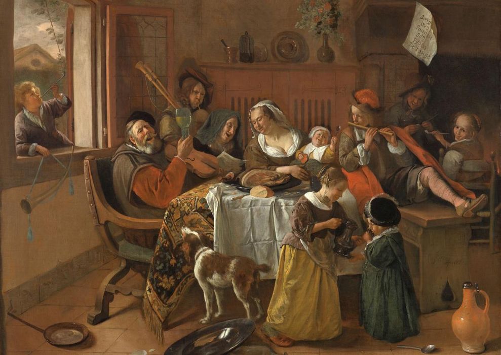 Plakat 42x29,7 The Merry Family, Jan Havicksz. Steen