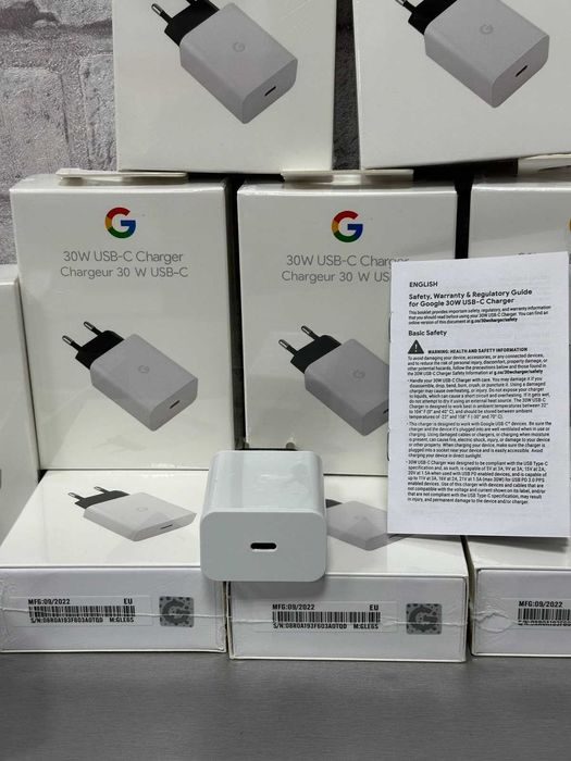 Блок зарядка google pixel 8 pro 30W, Гугл піксель 30 ват Євро Оригинал ...