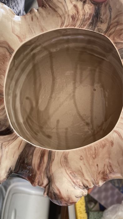 Ваза высокая керамическая с ангелом на пол напольная в дом холл