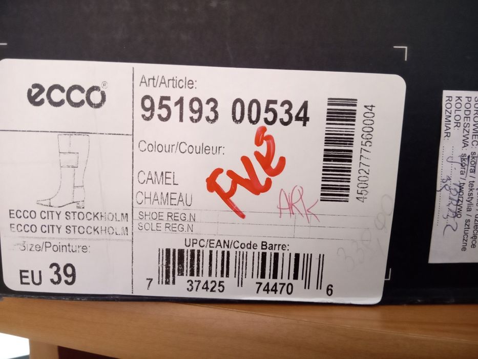 Kozaki damskie Ecco rozm 39