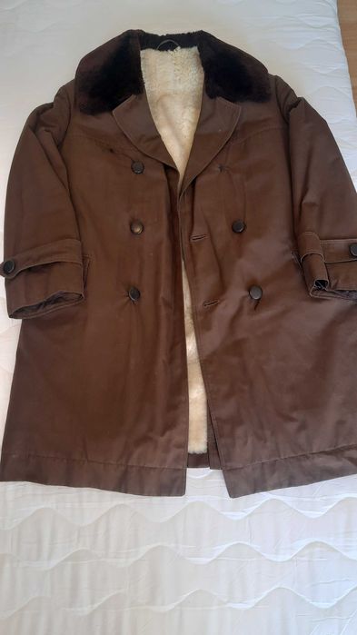 Plaszcz kozuch wojskowy mysliwski ocieplany LWP Okazja