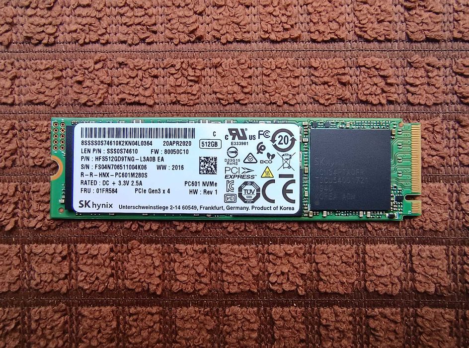 SSD Диск SK hynix HFS512GD9TNG 512GB M.2 2280 S2 PCIe Gen3 PC601 NVMe