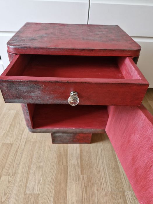 Szafka nocna vintage boho lata 70 po renowacji