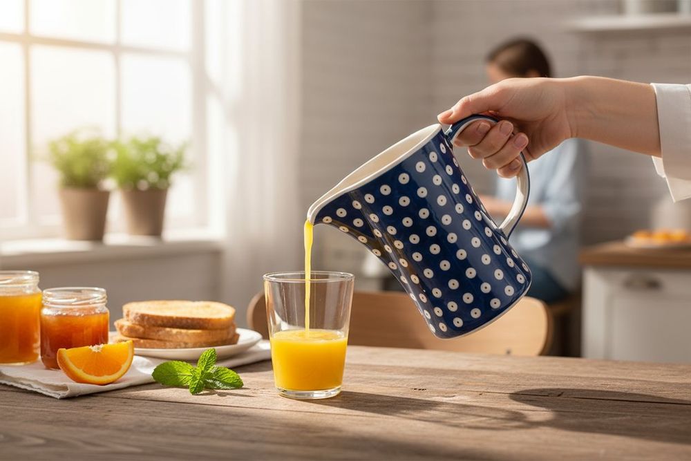 Dzbanek poj.0,9L.Gat 1.Ceramika Bolesławiecka