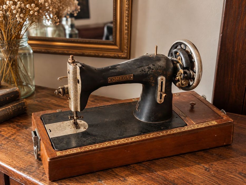Máquina de Costura Antiga Omega