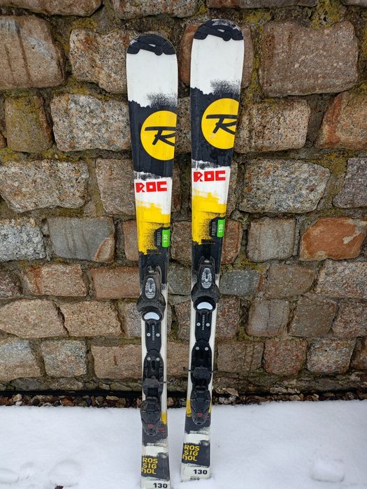 Narty zjazdowe dla dzieci Rossignol 130 cm z wiązaniami