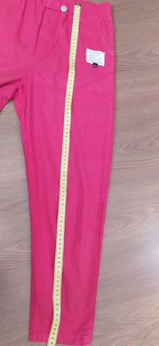 Штанці, брюки на високій посадці червоні