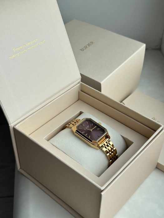 Годинник burker isabell gold burgundy бургунді оригінал