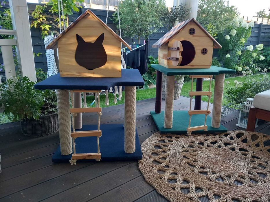 Domek dla kota z drapakiem