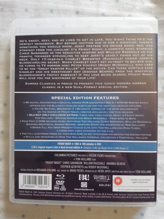 Blu ray do filme "Fright Night", da Eureka (portes grátis)
