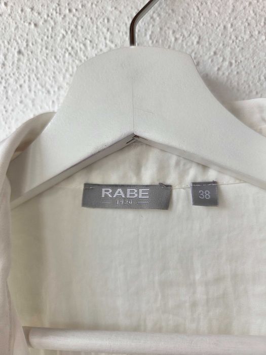 Blusa branca estilo camisa da Rabe, tamanho 38