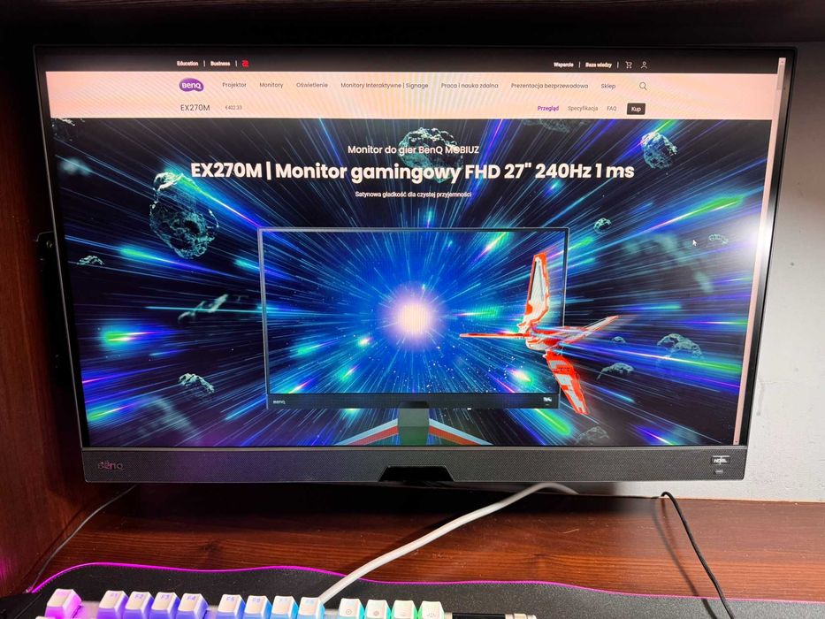 Monitor Gamingowy 27 Cali Benq Mobiuz EX270M IPS 1ms / 240Hz / FHD