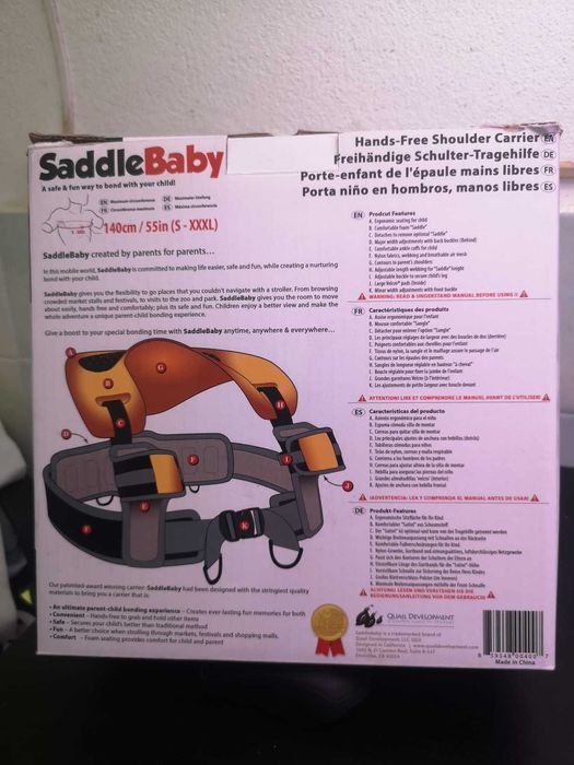 Assento de transporte de criança em ombros