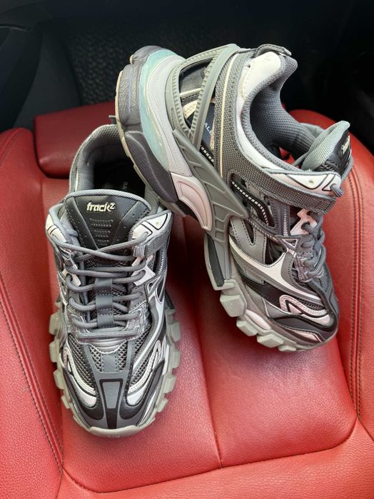 (БЕЗ ПЕРЕДОПЛАТИ) Balenciaga Track 2.0 Black Grey баленсіага трек 2.0