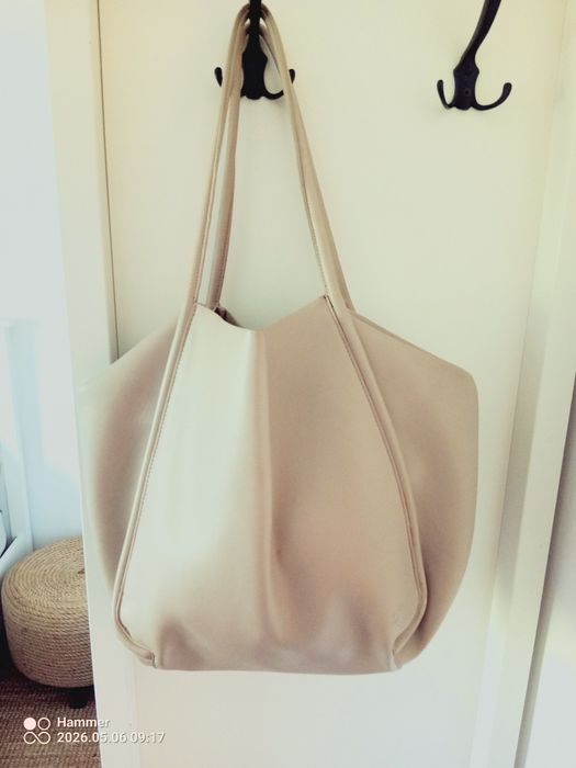 Torba shopper mango beżowa torebka