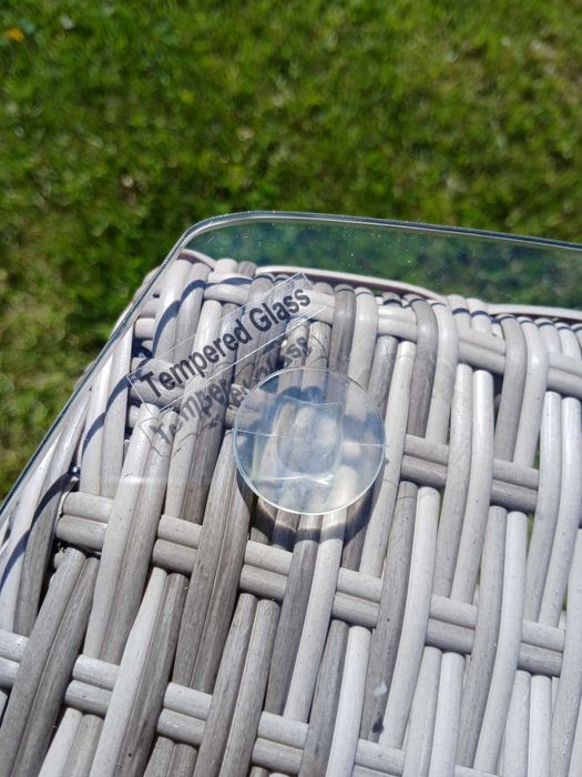 Stolik tarasowy ogrodowy Technorattan szklany gruby blat 50 x 50 Taras