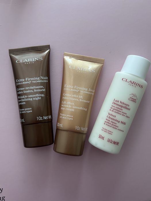 Liftingujące kremy Clarins zestaw pielęgnacja rutyna