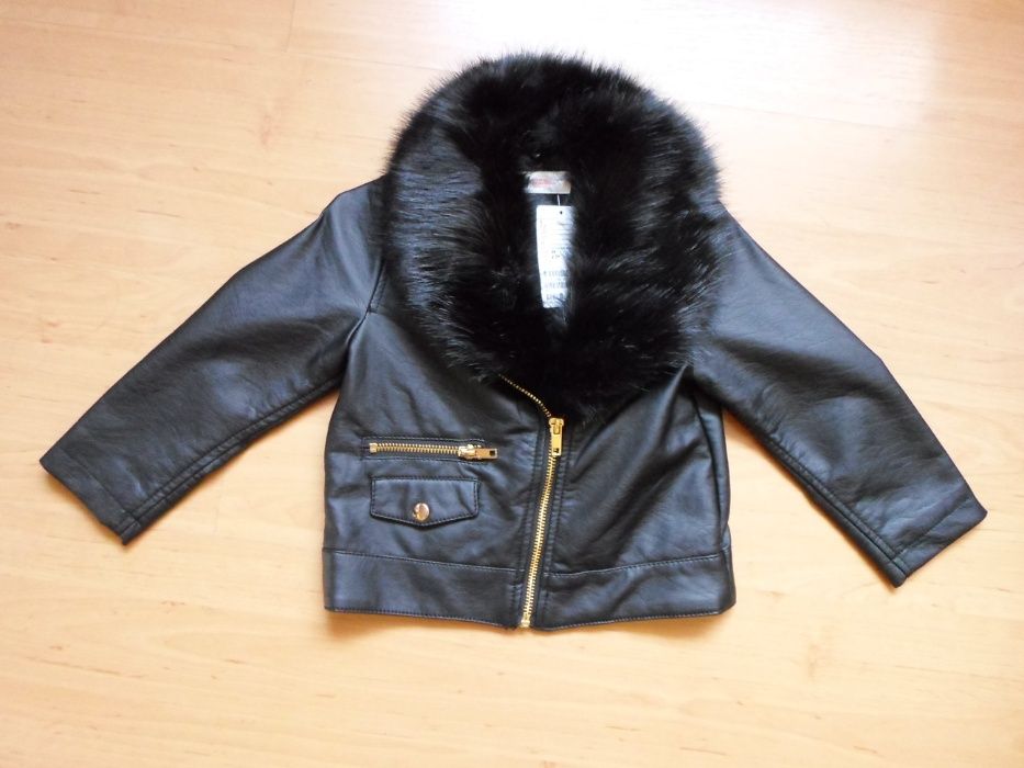 Kurtka motocyklowa z futerkiem H&M 98 cm NOWA