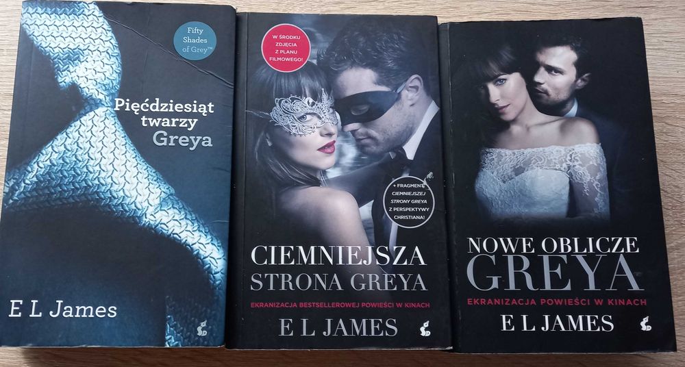 Książki 3 części Pięćdziesiąt twarzy Greya