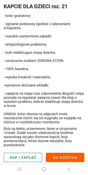 Kapcie/buciki REN BUT certyfikat Zdrowa Stopa