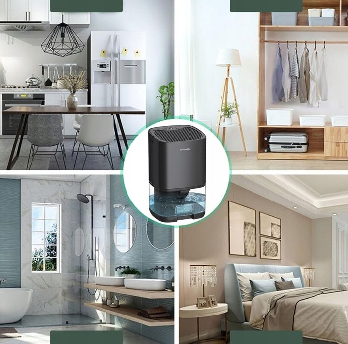 Elektryczny Osuszacz Powietrza Domowy Cichy 1000Ml Black