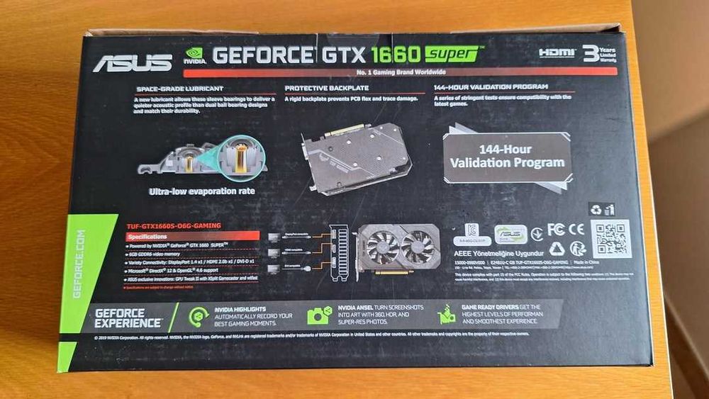 ASUS GeForce GTX 1660 Super 6GB TUF Gaming with Warranty64738899027970123