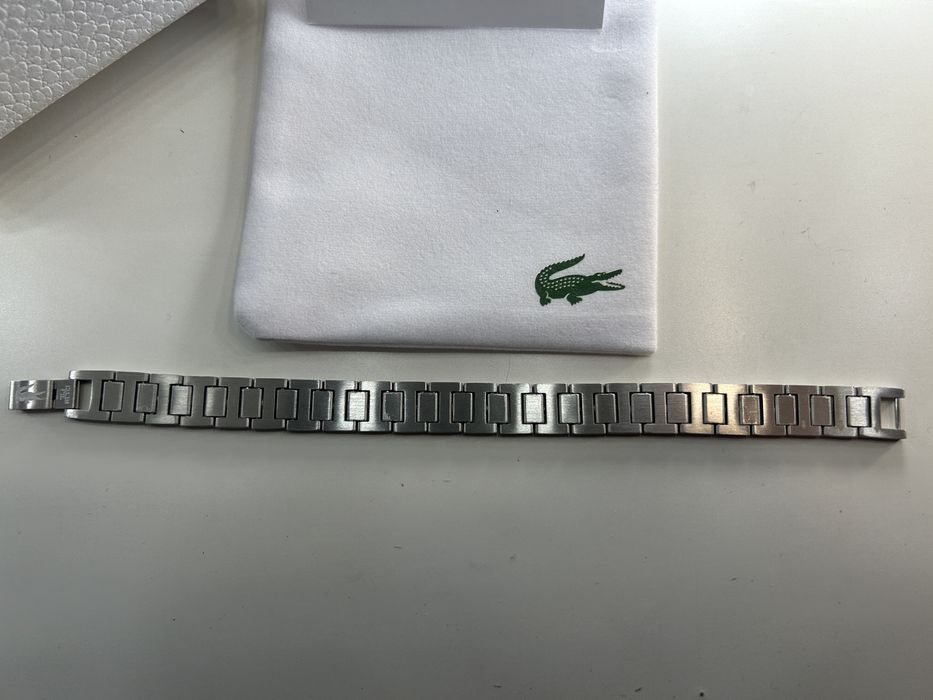 Bransoletka lacoste srebrna
