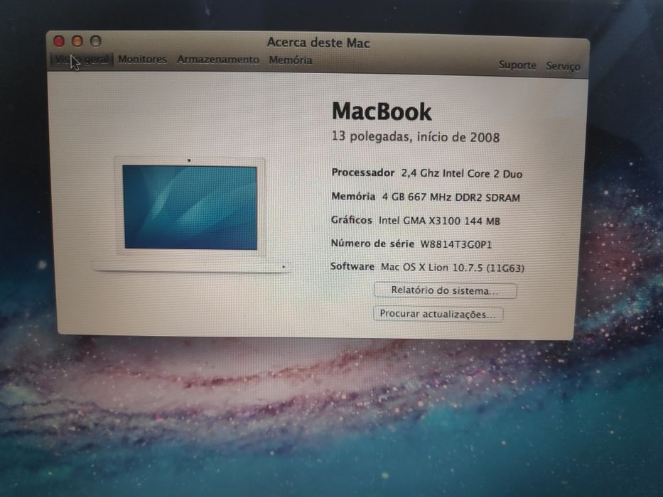 Macbook White + adaptador dvi