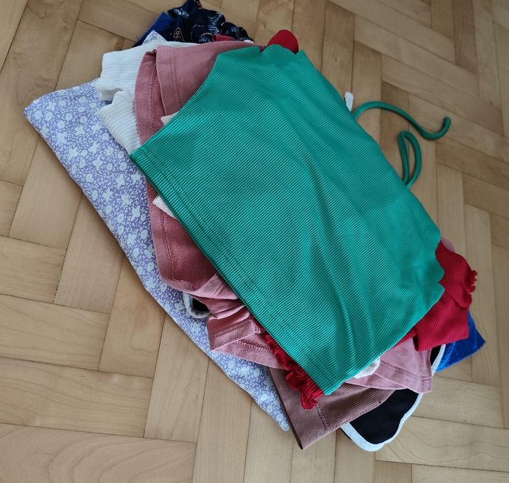 Zestaw XS lato spodenki bluzeczka sukienka top crop paka