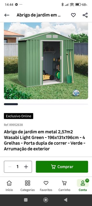 Abrigo de jardim