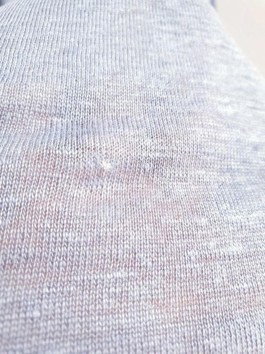 Niebieska lniana bluzka wiązana 100% len 42 44 oversize pudełkowa
