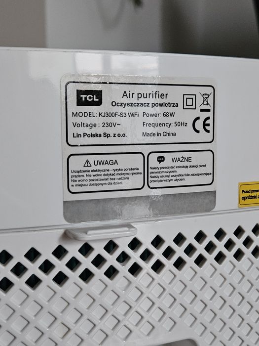 Oczyszczacz powietrza TCL z funkcją nawilżania
