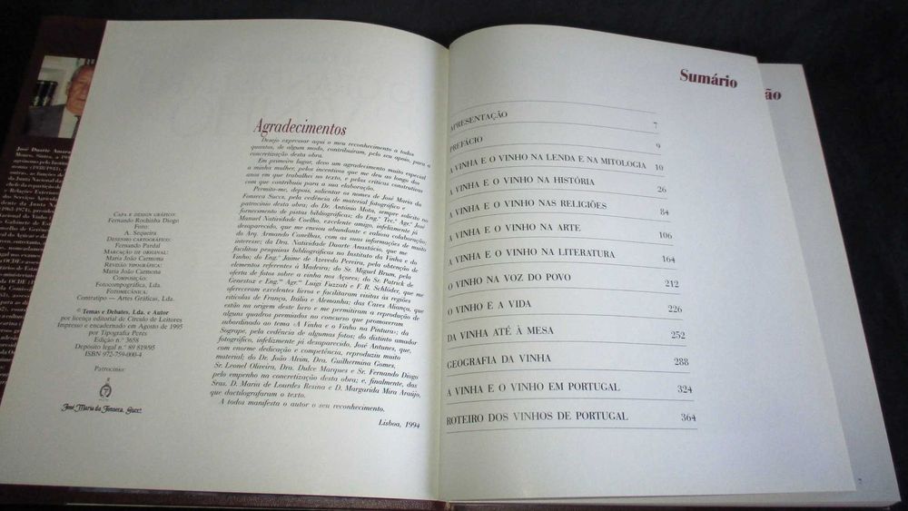 O Grande Livro do Vinho J. Duarte Amaral Temas e Debates