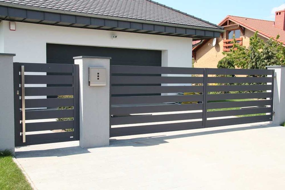 Ogrodzenie nowoczesne palisadowe metalowe żaluzja gabiony brama kuta