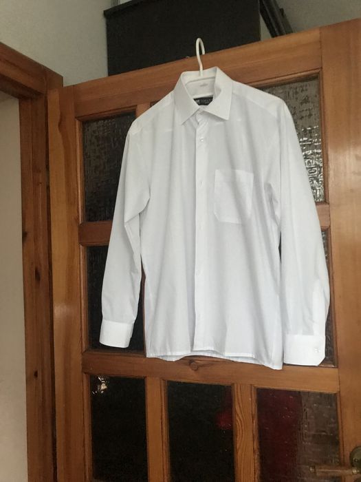 Biała , elegancka koszula  chlopięca Malinex r. 35 na 158/164 cm.