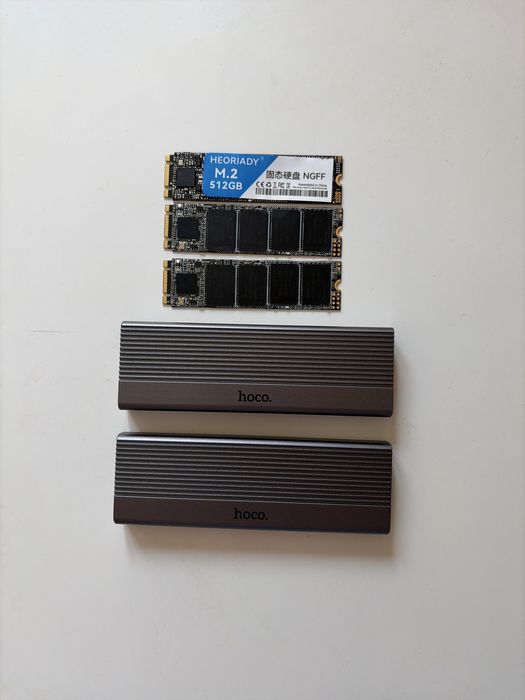 SSD NVME m2 512Gb + кейс для використання як зовнішній SSD