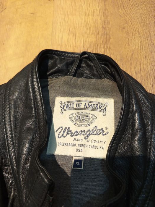 Wrangler kurtka skórzana 100% kozia skóra