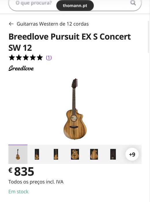 Breedlove Pursuit EX S Concert 12 cordas
