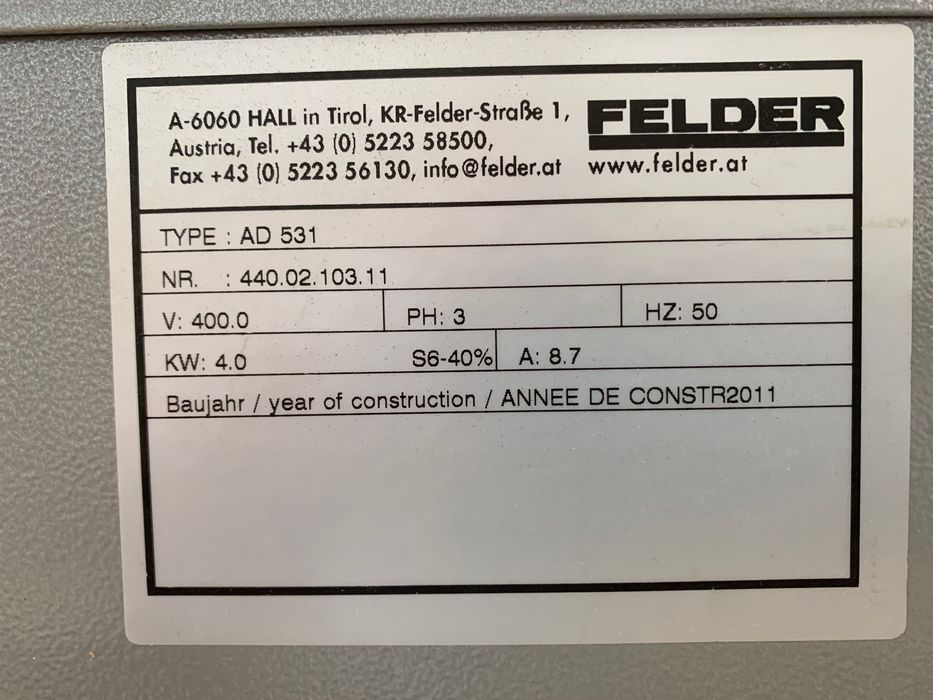 Heblarka Strugarka wyrówniarko-grubiarka Felder ad531