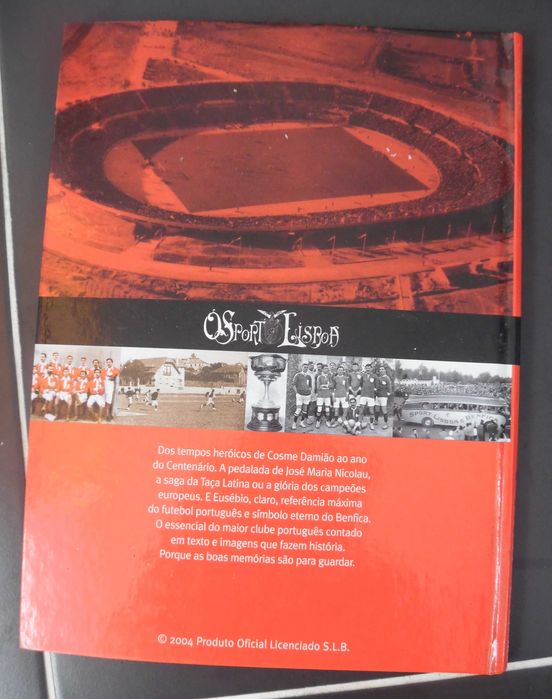 Livro História Visual do S.L. Benfica muito ilustrado. Clássicos.