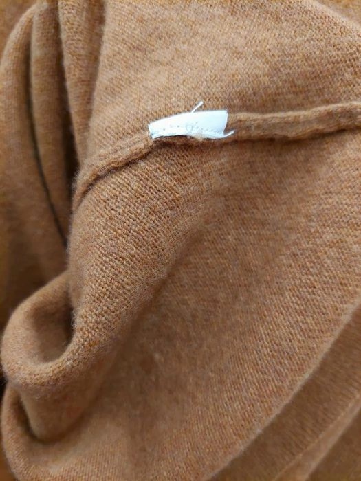 Sweter 100% kaszmir u-neck czekoladowy brąz chocolate brown