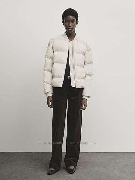 бомбер пуховик massimo dutti