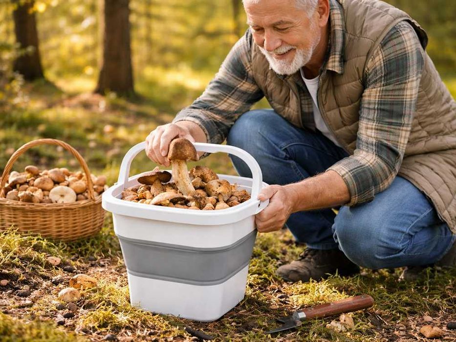 Wiadro silikonowe 5L składane idealne na camping