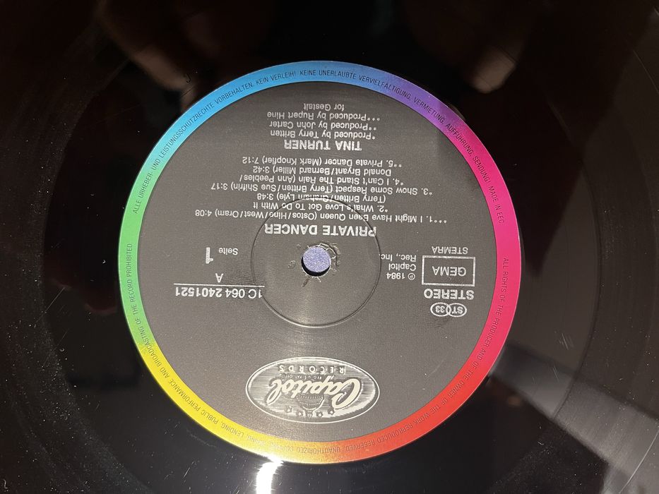 Płyty winylowe Tina Turner  Private Dancer . 1 Press.